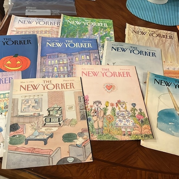 Vintage New Yorker Magazines Covers Only 1984 Set of 40 Artwork Frameable Gifts - Picture 3 of 4